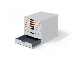 Laatikosto DURABLE 280x292x356mm 7-laatikkoa valkoinen