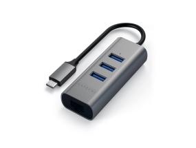 USB-C-jakaja + Gigabit Ethernet SATECHI