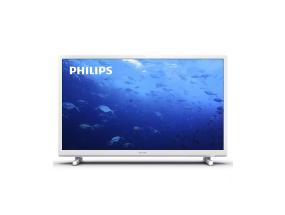 TV PHILIPS 24", LED LCD, HD, jalat reunoilla, valkoinen