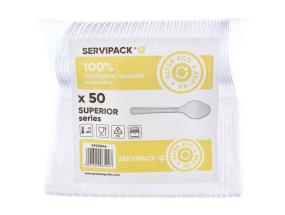 Ruokalusikat 50 kpl (läpinäkyvät, uudelleenkäytettävät)