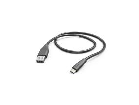 HAMA latauskaapeli, USB-A, USB-C, 1,5 m, musta - USB-kaapeli