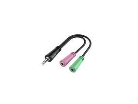 HAMA Audio Adapter, 4-nastainen, 3,5 mm pistoke - 2x 3,5 mm liitäntä - Kaapeli