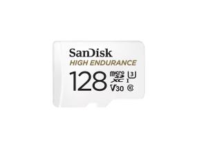 SanDisk High Endurance, MicroSDXC, 128 GB, valkoinen - Muistikortti