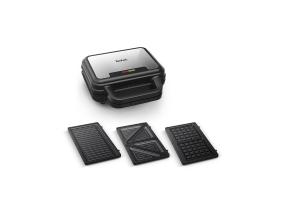 Tefal UltraCompact 3in1, harmaa/musta - vatkain, voileipägrilli ja paninipuristin