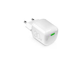 Puro MiniPro seinälaturi, GaN, 30 W, USB-C, valkoinen - Laturi