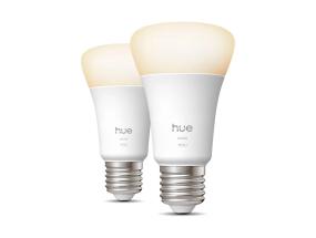 Philips Hue White A60, E27, 2 kpl, valkoinen - Älykäs valaisinvalaisin