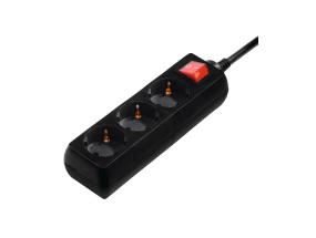 Hama Power Strip, 3-kantainen, 3 m, musta - Jatkojohto