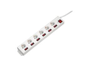 Hama Power Strip, 6-paikkainen, 1,4 m, valkoinen - Jatkojohto