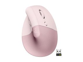 Logitech Lift Vertical Ergonomic Mouse, äänetön, vaaleanpunainen - Langaton optinen hiiri