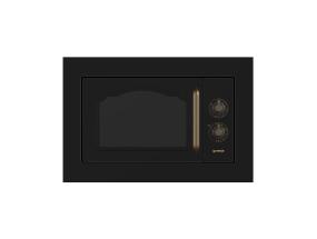 Gorenje, 23 L, 800 W, musta/musta - Integroitu retro-mikroaaltouuni, jossa on grilliritilä