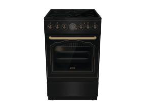 Gorenje, retro, 70 L, musta - Vapaasti seisova keraaminen liesi
