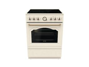 Gorenje, 11 toimintoa, 71 L, leveys 60 cm, beige - Keraaminen liesi