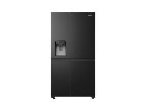 Hisense, No Frost, Veden- ja jäänvalmistuslaite, 632 L, 179 cm, musta - SBS-Külmik