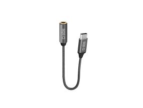 SBS, USB-C - 3,5 mm jakki, tummanharmaa - Sovitin