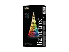 Twinkly Light Tree 3D, 450 LED, IP44, 3 m, musta - Älykäs joulukuusi