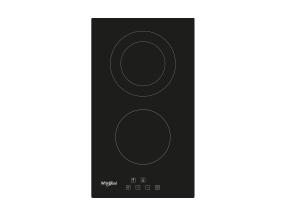 Whirlpool, domino, leveys 30 cm, musta - Integroitu keraaminen keittotaso