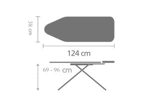 Brabantia-silityslauta 124 x 38 cm