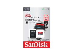 SANDISK Ultra microSDXC, 512 Gt, hall - MicroSD-kortti SD-sovitin