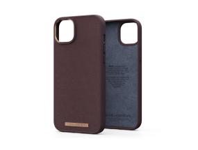 Njord byElements Genuine Leather, iPhone 14 Plus, tummanruskea - Nahkakotelo