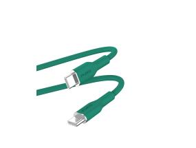 Puro Soft, USB-C / USB-C, 1,5 m, tummanvihreä - Kaapeli