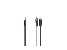 HAMA Audio Kaapeli, 3,5 mm - 2 RCA, 1,5 m, musta - Kaapeli