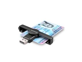 AXAGON CRE-SMPA, USB-A, musta - ID-kortinlukija