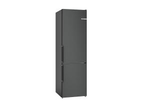 Bosch, NoFrost, 321 L, korkeus 186 cm, musta ruostumaton teräs - Jääkaappi
