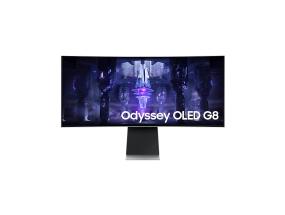 Samsung Odyssey OLED G8, 34", Ultra-WQHD, 175 Hz, nõgus, hopeadane - näyttö