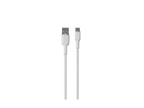 Puro Soft, USB-A / USB-C, 1,5 m, valkoinen - Kaapeli