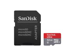 MicroSDXC-muistikortti SanDisk Ultra + sovitin (32 Gt)