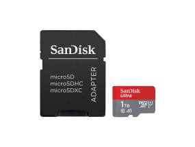 SANDISK Ultra microSDXC, 1 TB, hall - MicroSD-kortti SD-sovitin