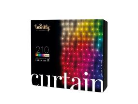 Twinkly Curtain, Jouluverho, 210 LED, IP44, musta - Älykkäät jouluvalot