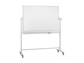 Valkotaulu pyörillä 2000x1200mm kaksipuolinen pyörivä akselin ympäri E3 keraaminen kiiltävä pinta 2x3