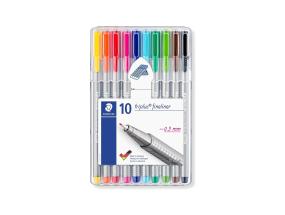 Mustekynän sarja STAEDTLER Triplus Fineliner 334 0,3mm 10 väriä