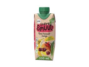 Kirsikka-banaani-mango smoothie ohran ituilla AURA Super 0,33L