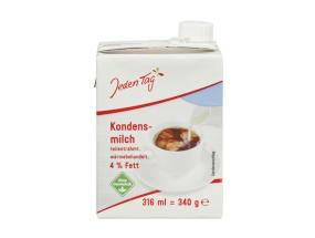 JEDEN TAG Kondensoitu maito ilman sokeria 4% 340g (korkeasti kuumennettu)