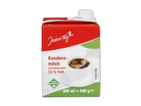 JEDEN TAG Kondensoitu maito ilman sokeria 7,5% 340g (korkeasti kuumennettu)