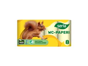 WC-paperi Serla Orava 3-kertainen keltainen 8rl/pk