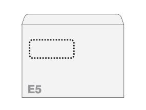 Kirjekuori E5 itseliimautuva ikkuna 30x90mm 1000 kpl