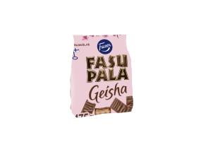 Vohvelit GEISHA Fasupala hasselpähkinäkermatäytteellä, kuorrutettu maitosuklaalla 175 g