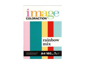 Värillinen paperi A4 160g IMAGE Väritys kirkkaat sävyt 7 väriä 10 arkkia