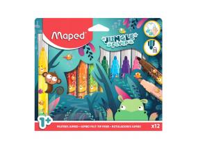 Kuitukärkikynä Maped Jungle Fever Jumbo 12