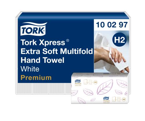 Lakanapyyhe 2-kerroksinen TORK Premium Extra Soft H2, 21x34cm 100 arkkia (100297)