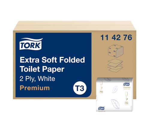 WC-paperi 2-kerroksinen TORK Extra Soft Premium T3 19x11cm 252 arkkia (114276)