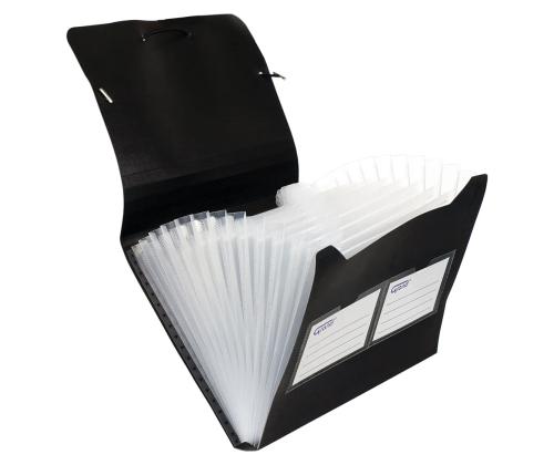 Kodinkansio 12-lokereinen PP muovia kuminauhalla musta