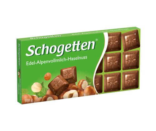 SCHOGETTEN Maitosuklaa hasselpähkinöillä 100g