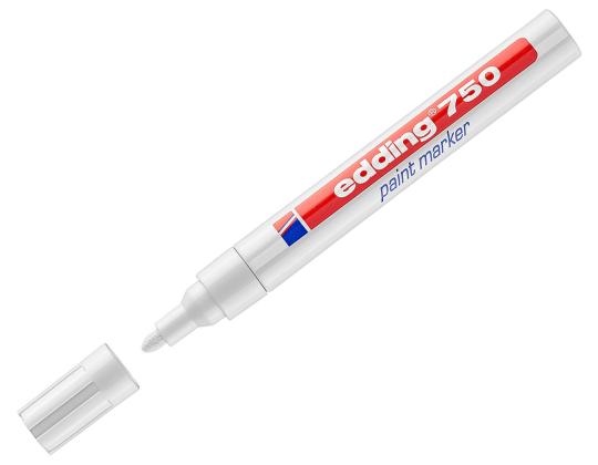 Pysyvä merkki EDDING 750 (metalli, lasi, muovi) 2-4mm valkoinen