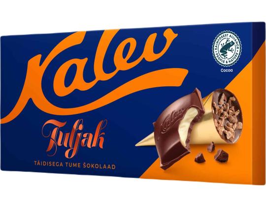 Suklaa KALEV Tuljak tummaa suklaata täytteellä 105g