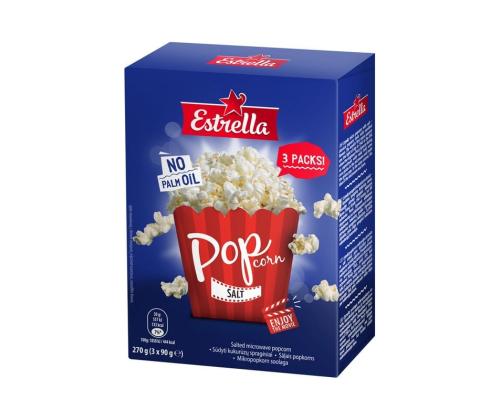 ESTRELLA Mikropopcornia suolalla 270g (3x90g)