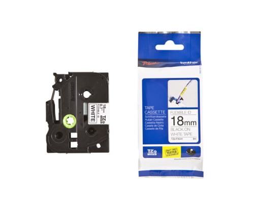 Liimakynä/merkintäteippi BROTHER TZE-FX241 Flexi 18mm musta/valkoinen